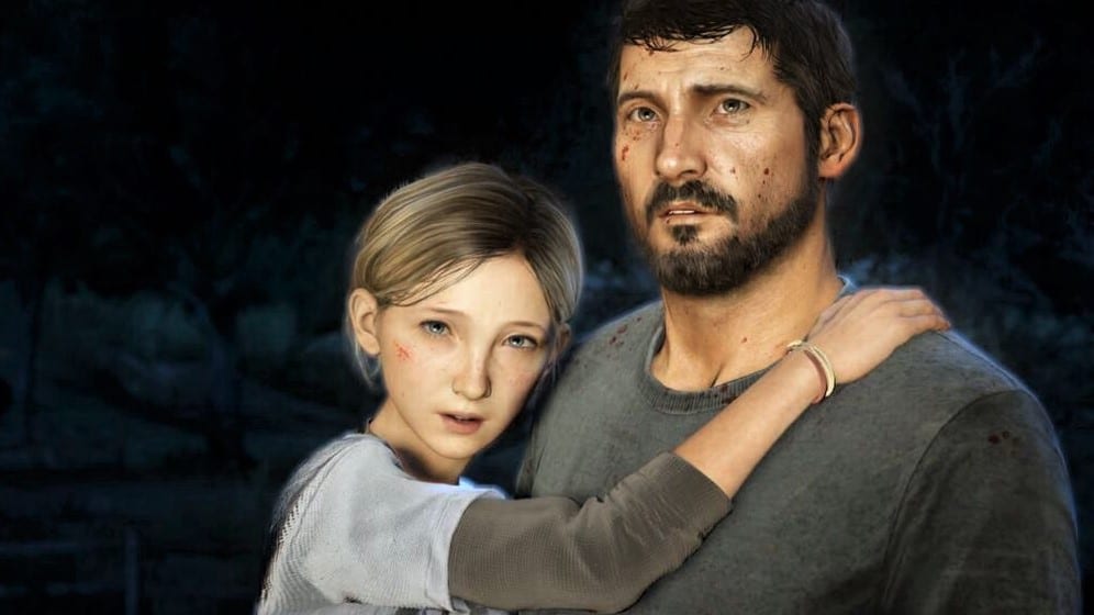 Protagonist Joel und seine Tochter Sarah. Das Bild stammt aus dem Videospiel The Last of Us.