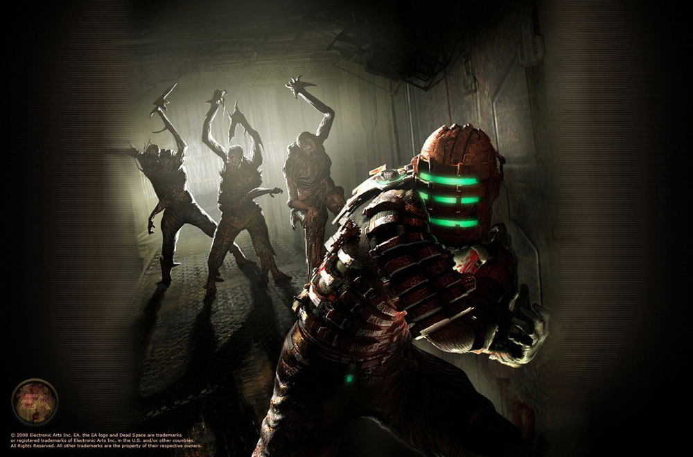 Der Protagonist wird von Monstern verfolgt. Das Bild ist eine Szene aus dem Spiel Dead Space.